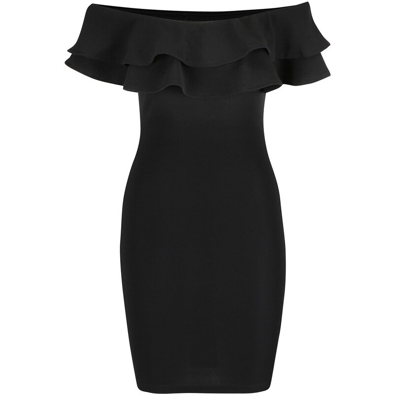Černé šaty s odhalenými rameny AX Paris
