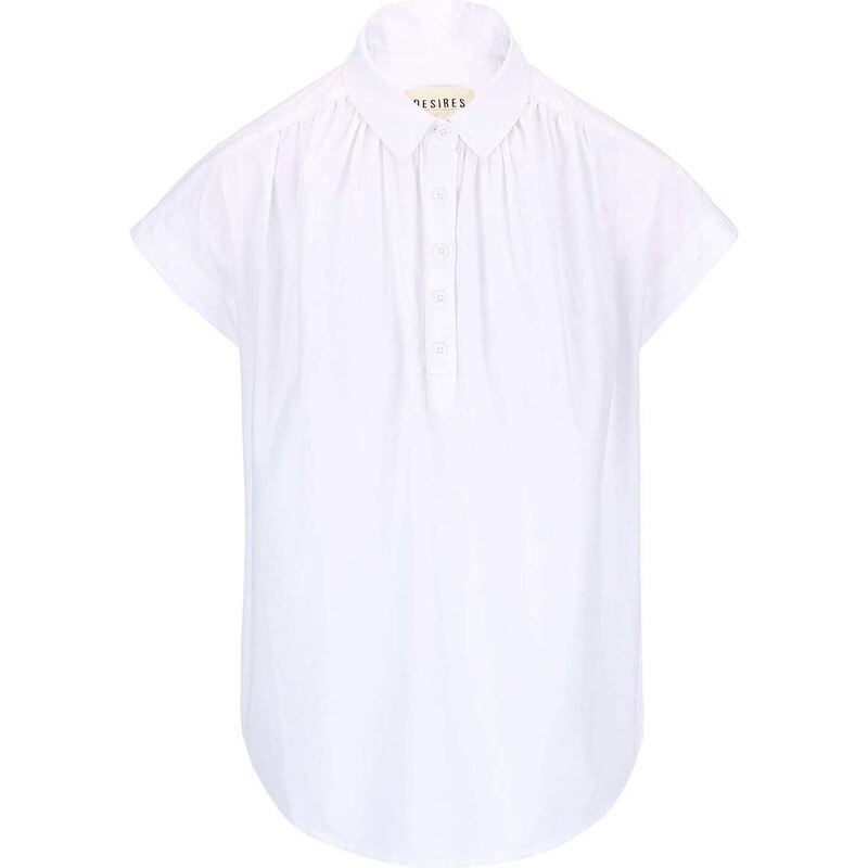 Bílá košile s krátkým rukávem Desires Tarik