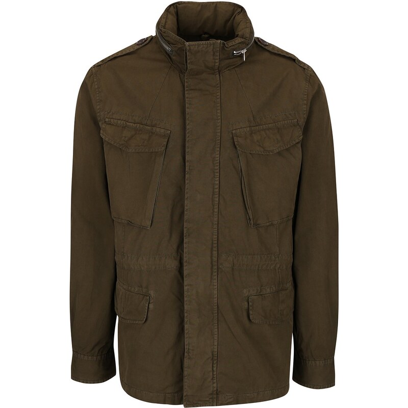 Khaki parka s kapsami Burton Menswear London