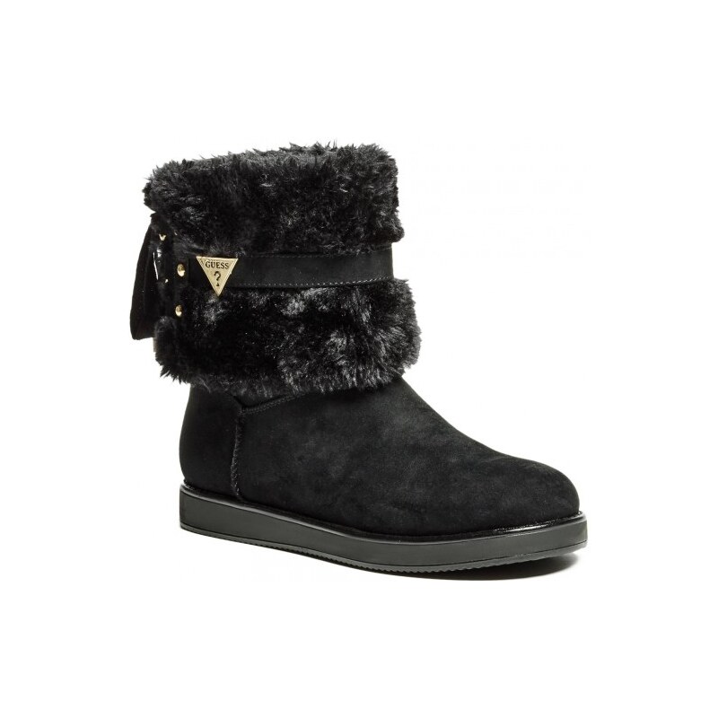 GUESS GUESS Adonna Faux-Suede Boots - black multi fabric