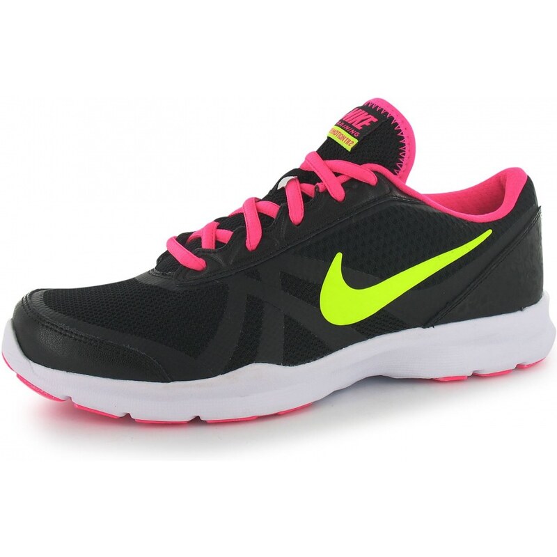 Nike Core Motion Mesh Ladies Trainers, black/volt/pink