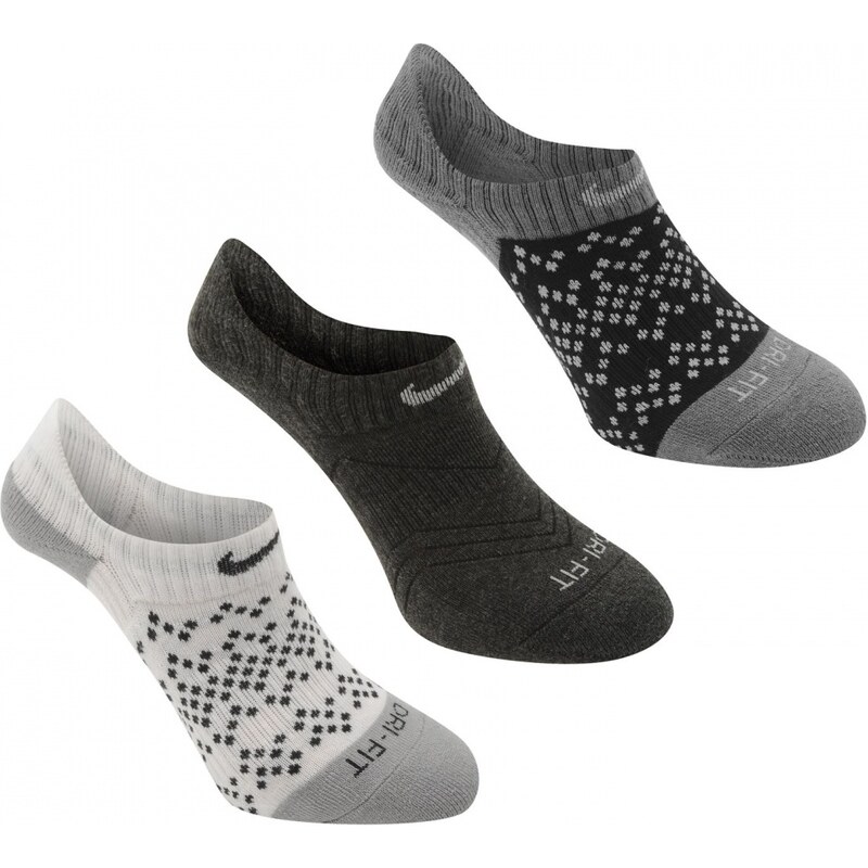 Nike 3 Pack Graphic Ladies Socks, black/white