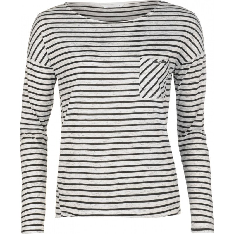 Only Clare Stripe T Shirt, black stripe