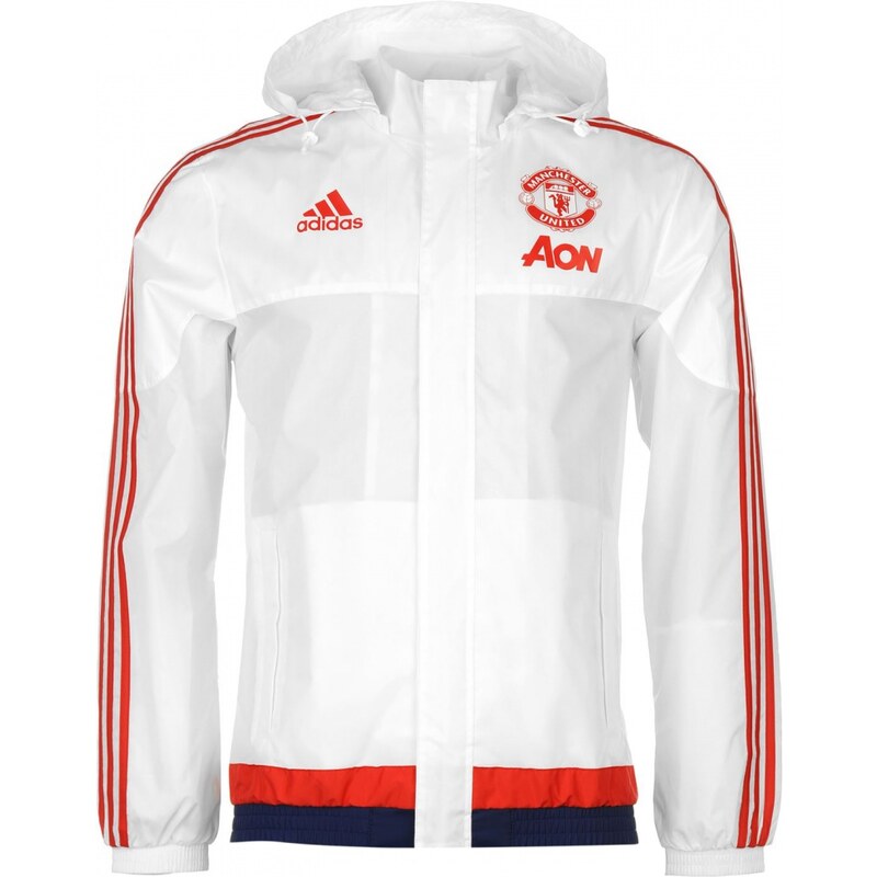 Adidas Manchester United Training Jacket Mens, white/red