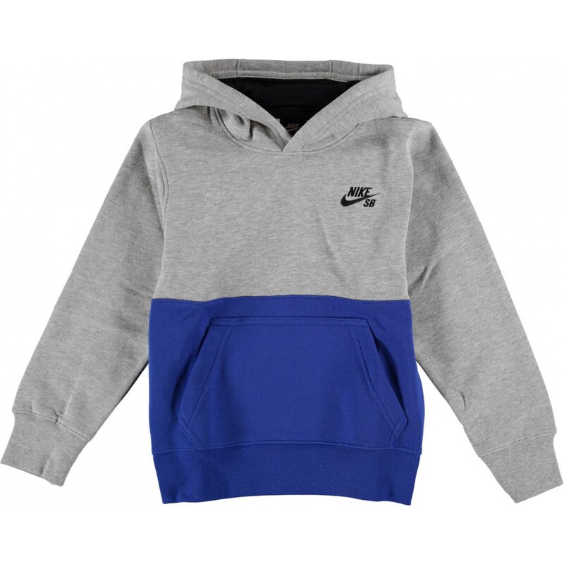 Nike Fleece Pullover Hoody Boys, dk grey