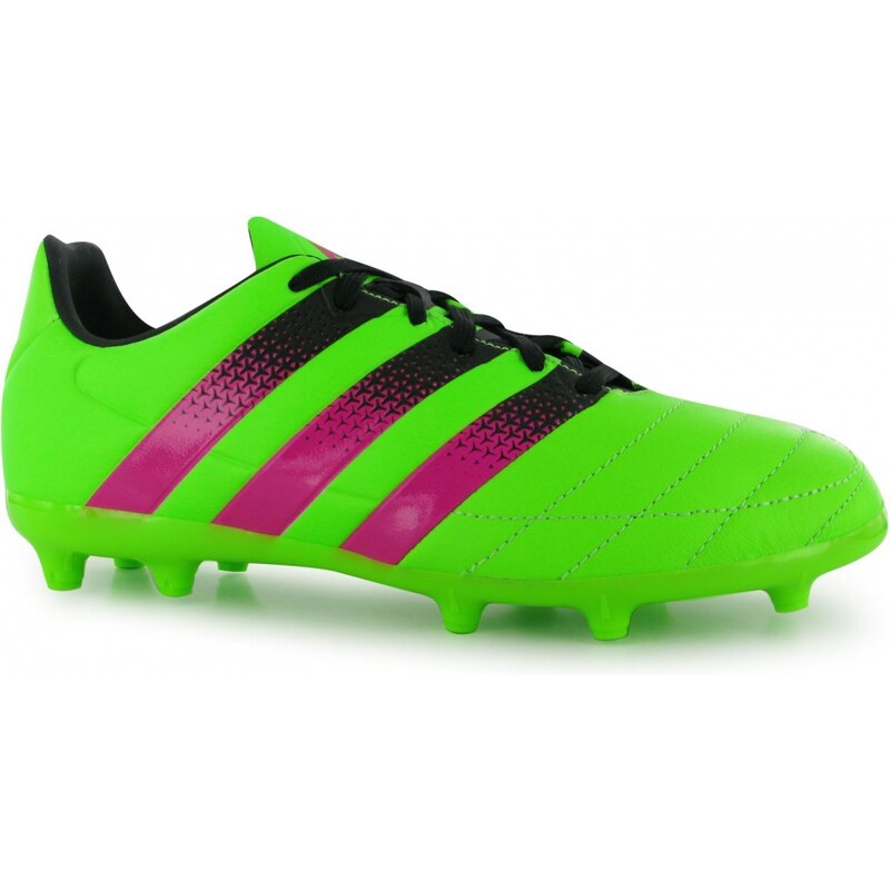Adidas Ace 16.3 Leather FG Childrens Football Boots, solar green