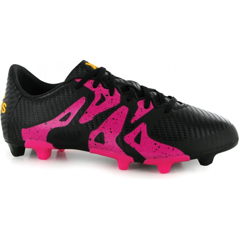 Adidas X 15.3 FG Junior Football Boots, black/shockpink