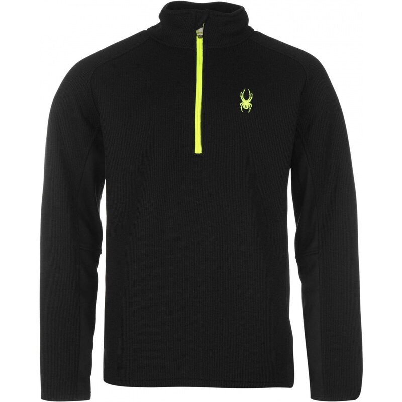 Spyder Outbound Half Zip Sweater Mens, black/yellow