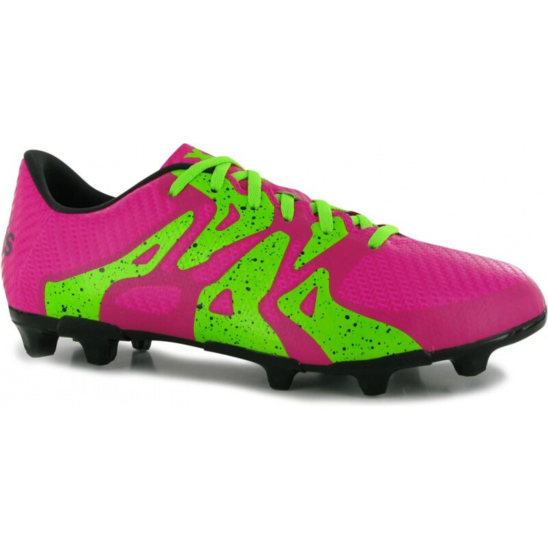 Adidas X 15.3 FG Junior Football Boots, shock pink