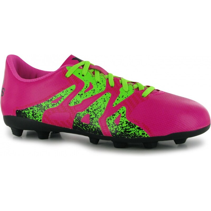 Adidas X 15.4 Childrens FG Footbal Boots, shock pink