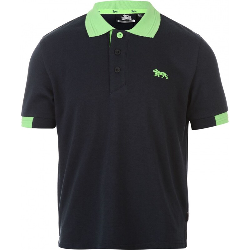 Lonsdale Small Lion Polo Shirt Junior Boys, navy/brgreen