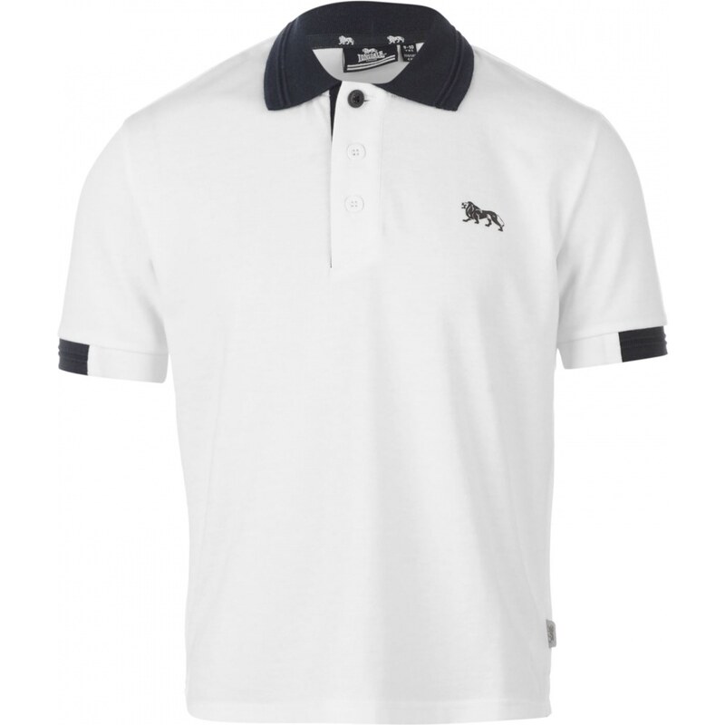 Lonsdale Small Lion Polo Shirt Junior Boys, white/navy