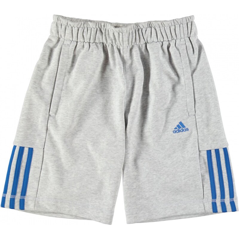 Adidas Three Stripe HSJ Shorts Junior Boys, medgrey/blue