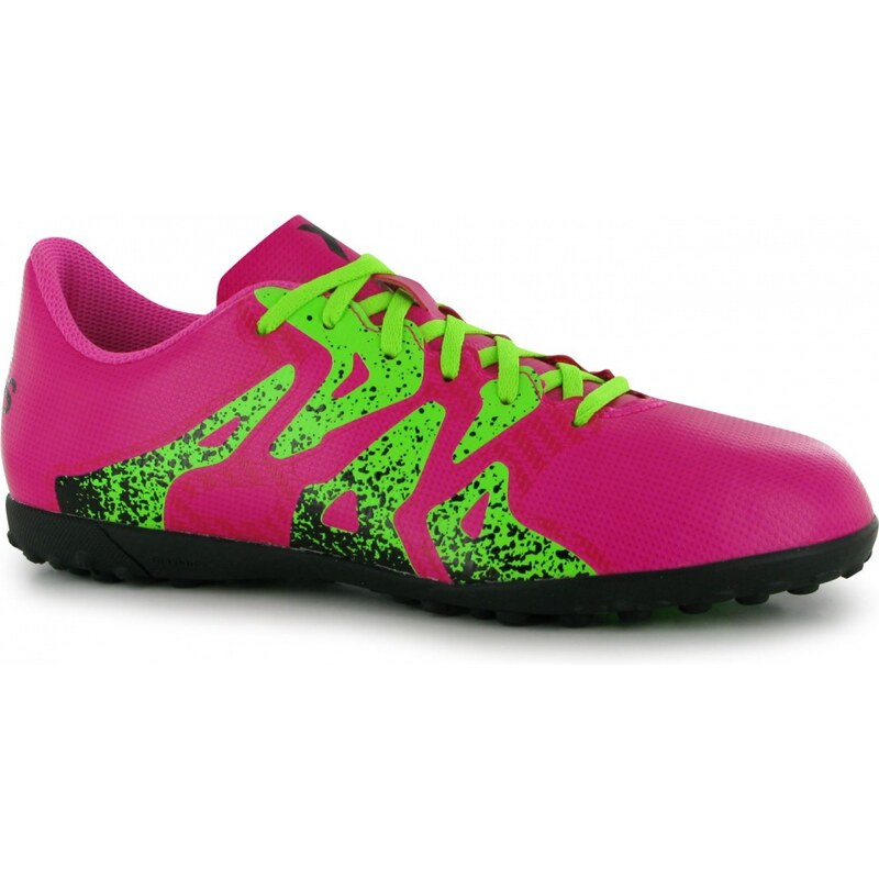 Adidas X 15.4 Childrens Astro Turf Trainers, shock pink