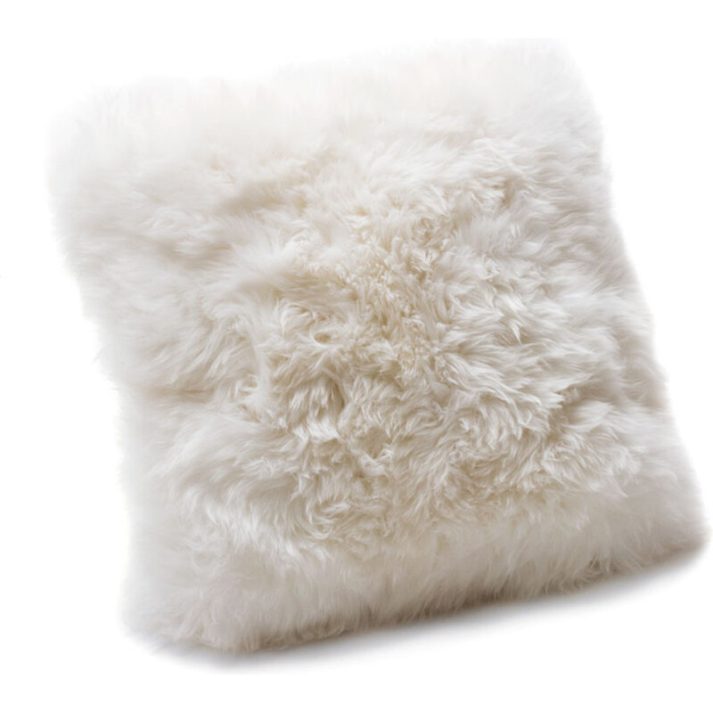 Bílý polštář Royal Dream Sheepskin, 30 x 30 cm