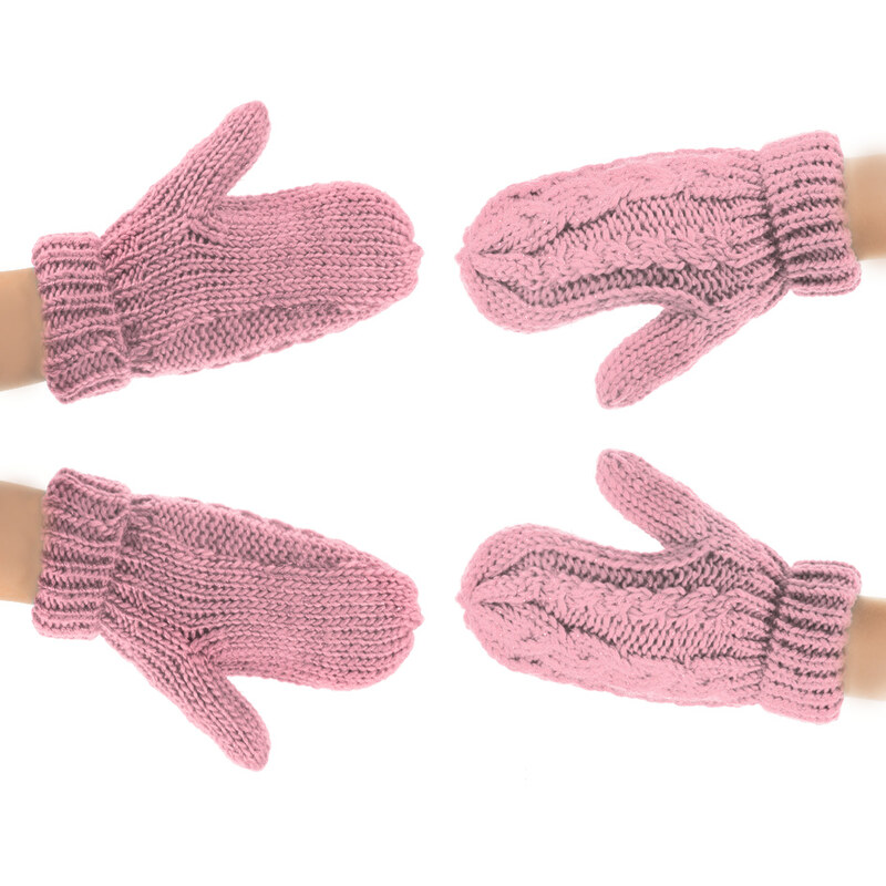 Fashion Icon Dětské dívčí zimní rukavice pletené teplé
