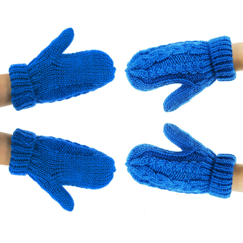 Fashion Icon Dětské dívčí zimní rukavice pletené teplé