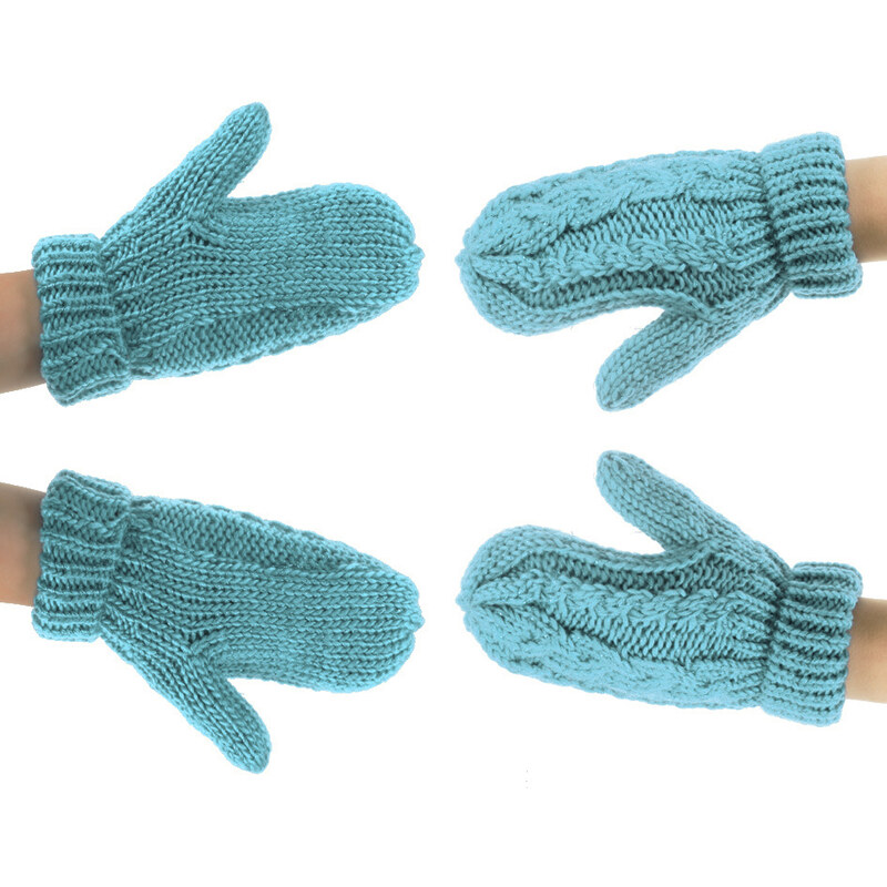 Fashion Icon Dětské dívčí zimní rukavice pletené teplé QN0002-0130