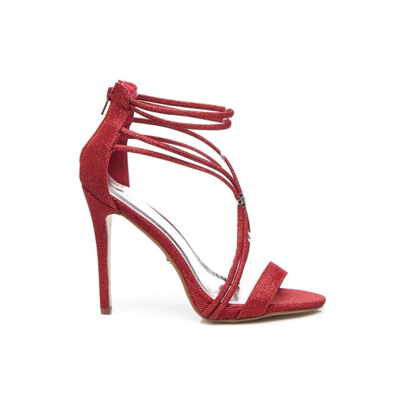 IDEAL Půvabné dámské sandály - červené