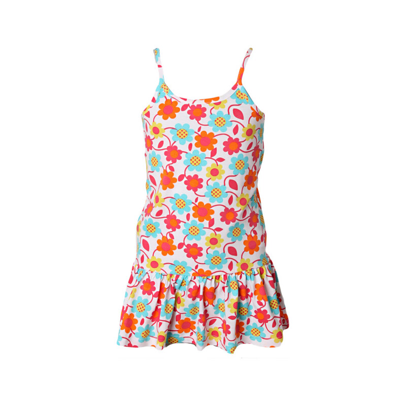 Losan Bavlněné letní šaty na ramínka 'KVĚTY'
