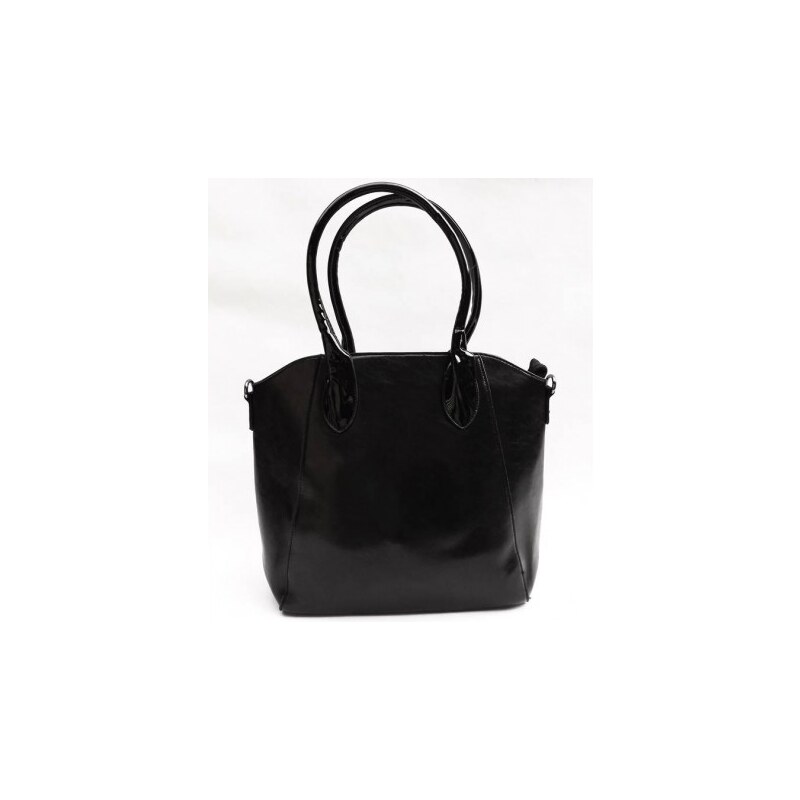 Elegantní černá dámská kabelka, Barva Černá H-146