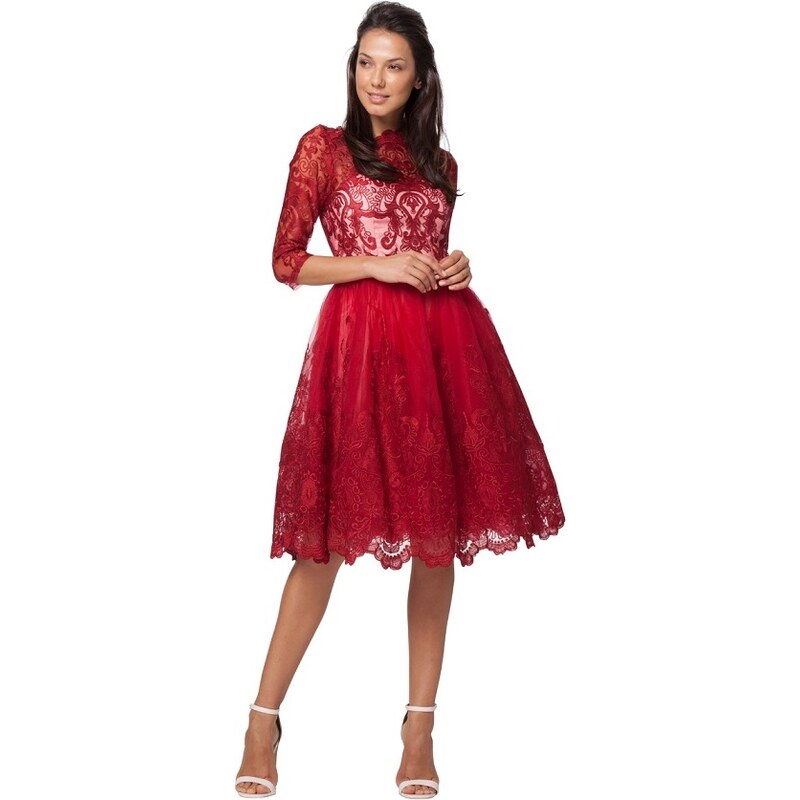 Chi Chi London šaty Aviana, červené