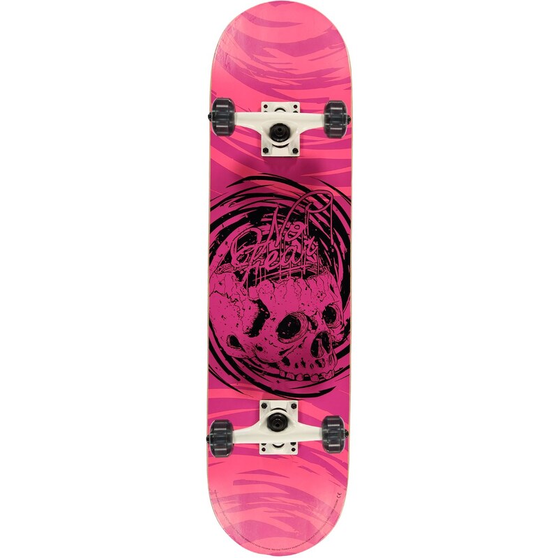 No Fear Park Skateboard, raspberry skull