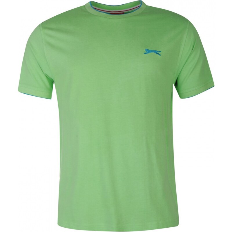 Slazenger Tipped T Shirt Mens, pale green