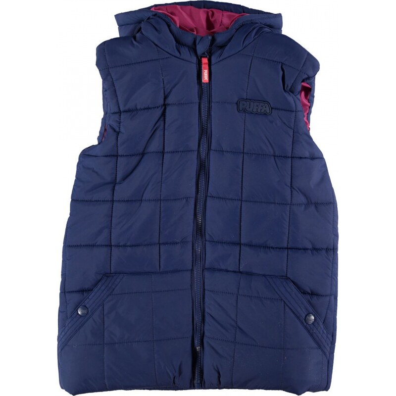 Puffa Hooded Gilet Child Girls, estate blue