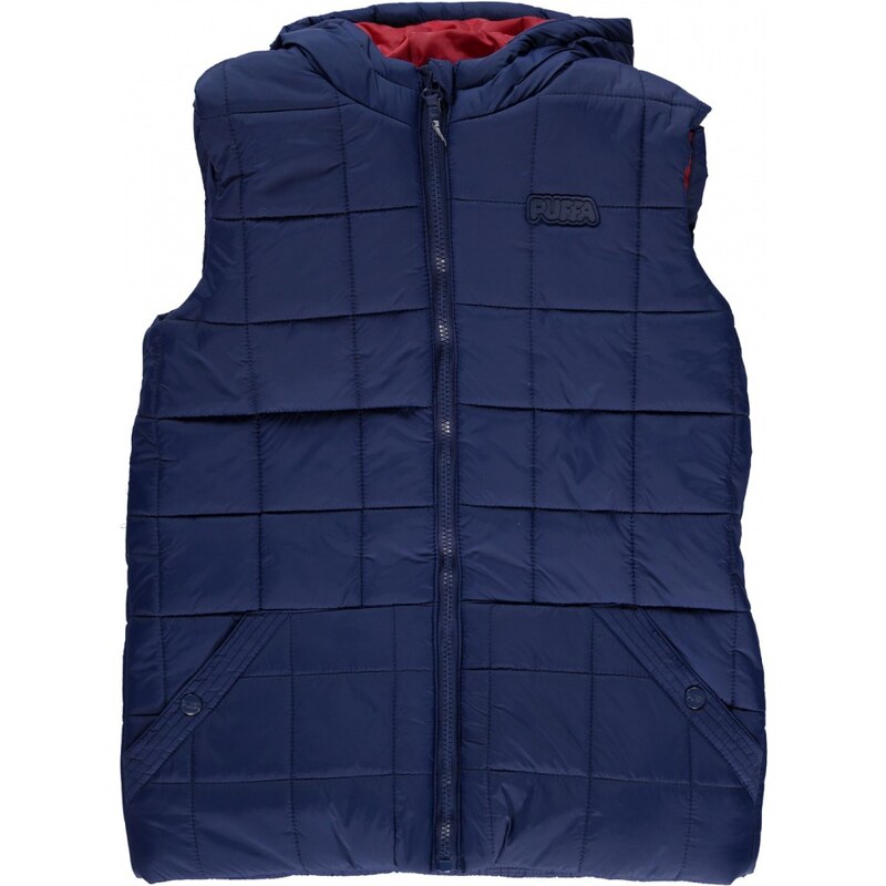 Puffa Hood Gilet Junior Boys, estate blue