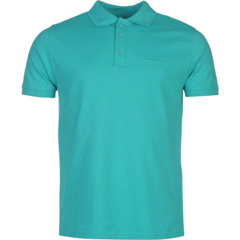 Pierre Cardin Plain Polo Shirt Mens, turquoise