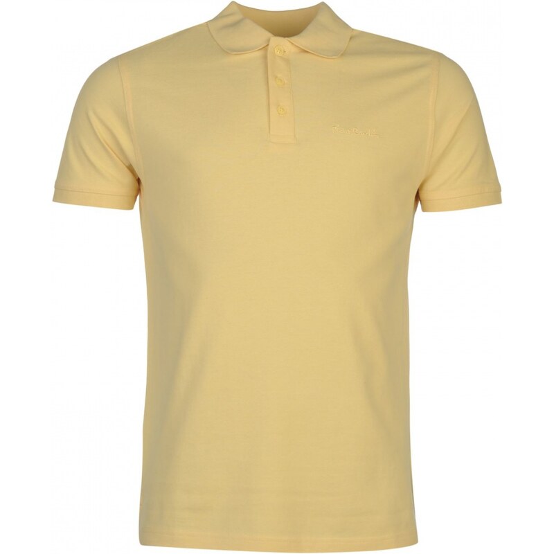 Pierre Cardin Plain Polo Shirt Mens, yellow