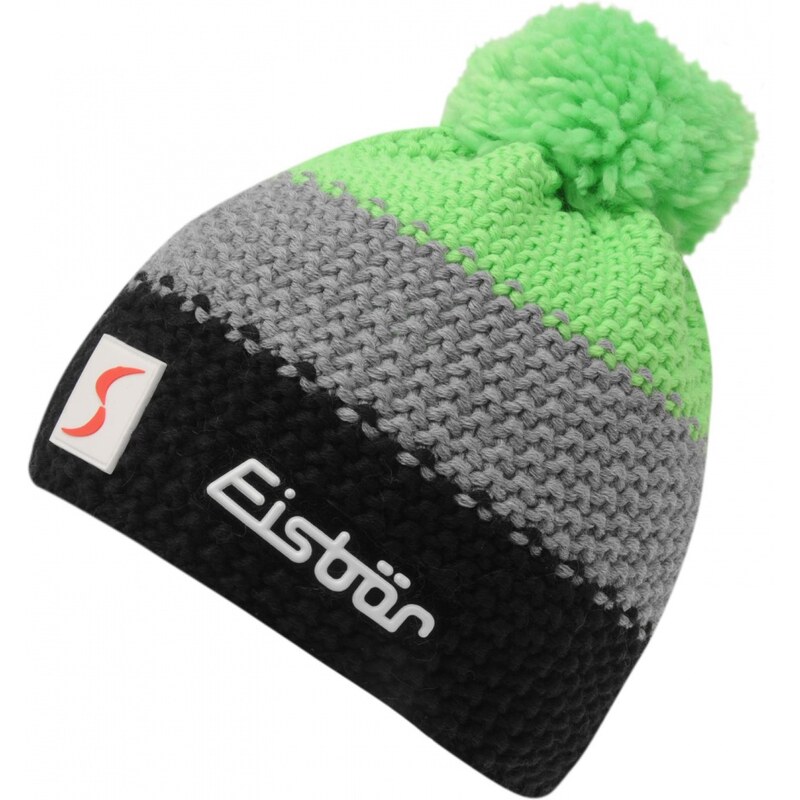 Eisbär Fergus Neon Junior Ski Beanie Hat, black/green