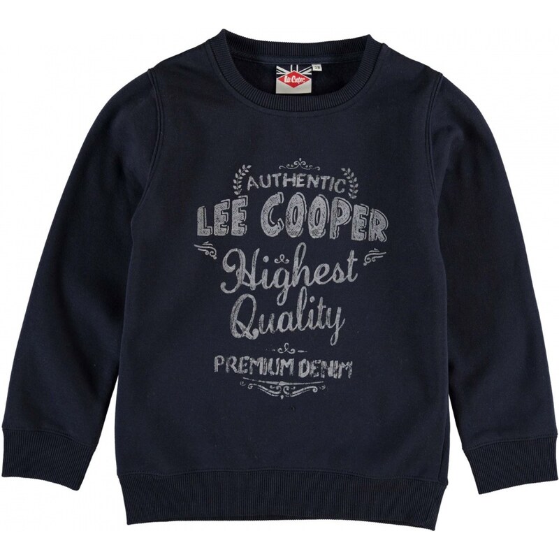 Lee Cooper Authentic Crew Neck Sweater Junior Boys, navy