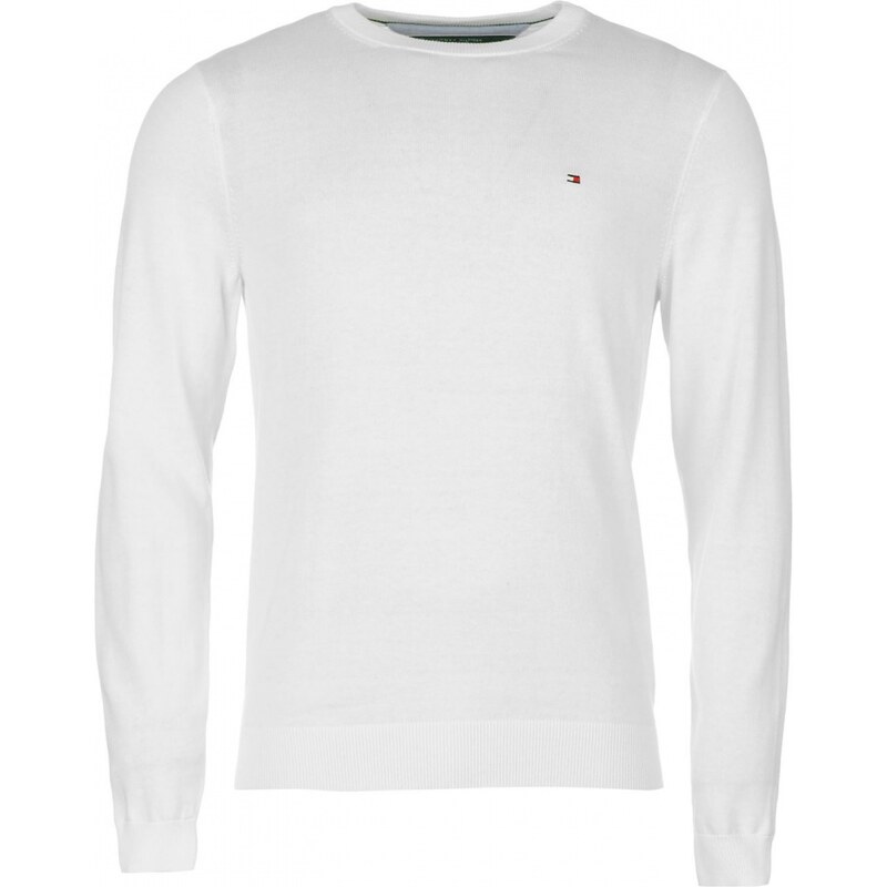 Tommy Hilfiger Flag Crew Sweater Mens, white