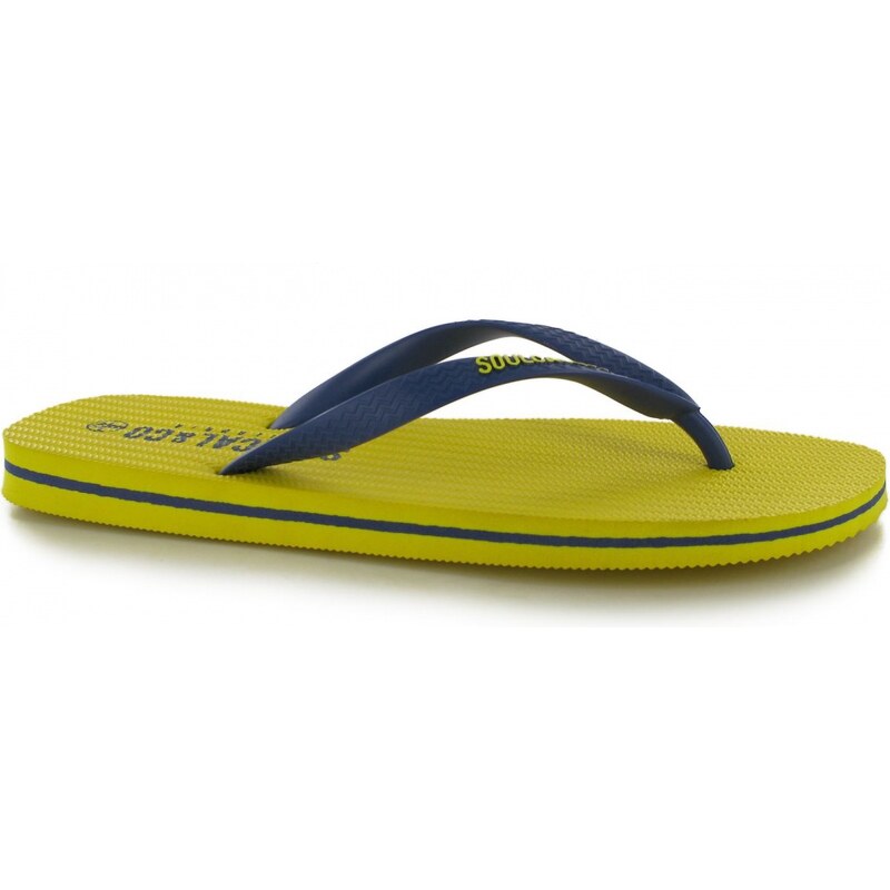 Soul Cal SoulCal Maui Mens Flip Flops, yellow/navy