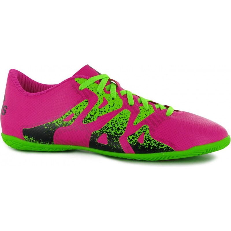 Adidas X 15.4 Junior Indoor Court Trainers, shock pink
