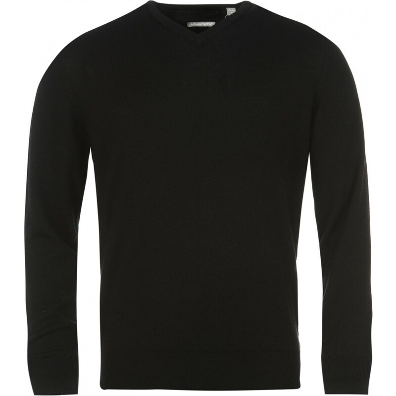 Ashworth V Neck Golfing Sweater Mens, black