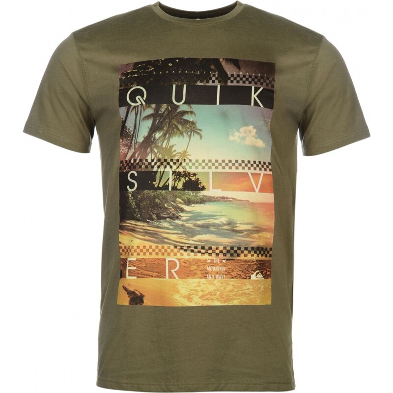 Quiksilver Chilled T Shirt Mens, dusty olive
