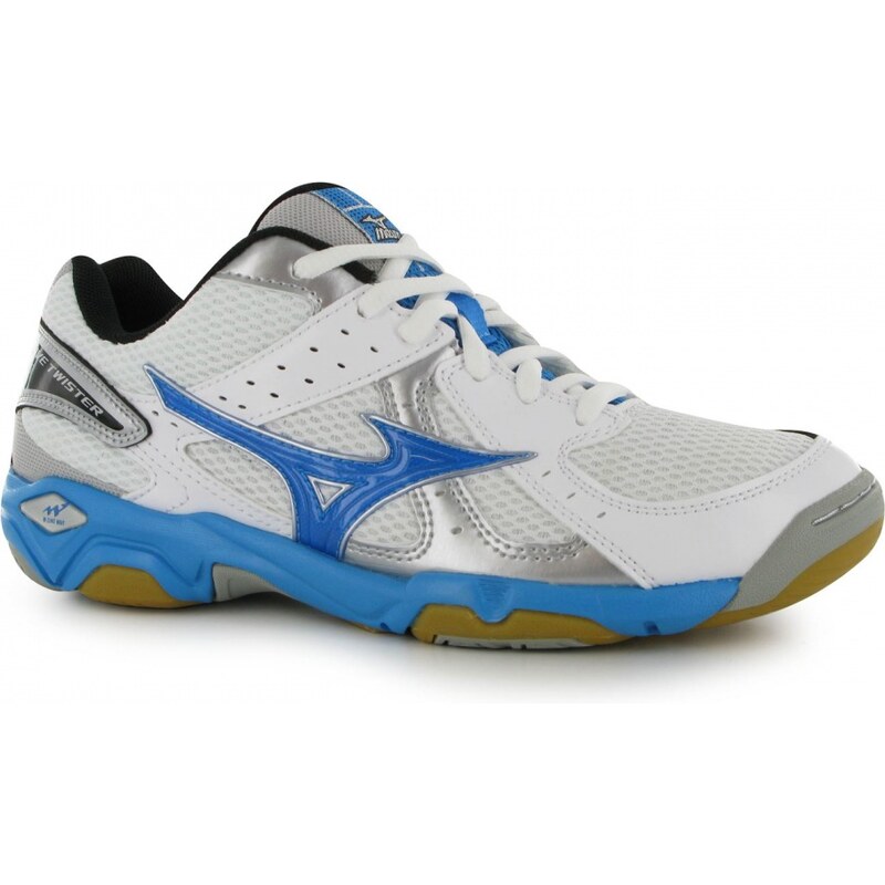 Mizuno Woven Twister Trainers Ladies, white/blue/silv