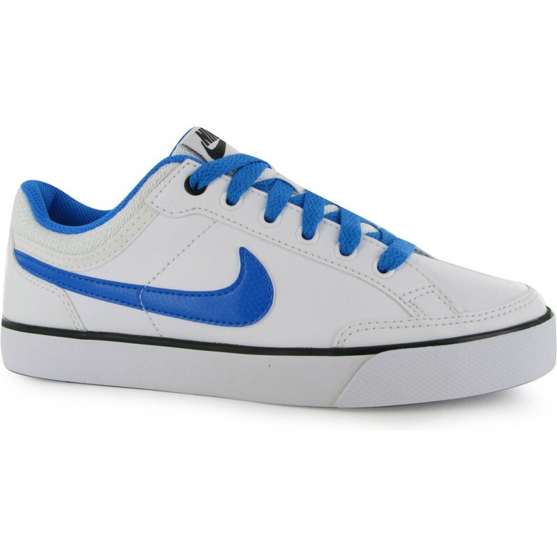 Nike Capri 3 Leather Trainers Junior, white/blue