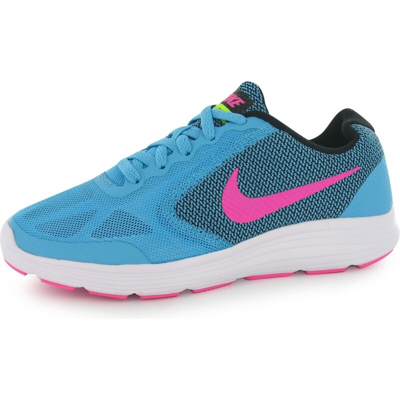 Nike Revolution 3 Girls Trainers, blue/pink