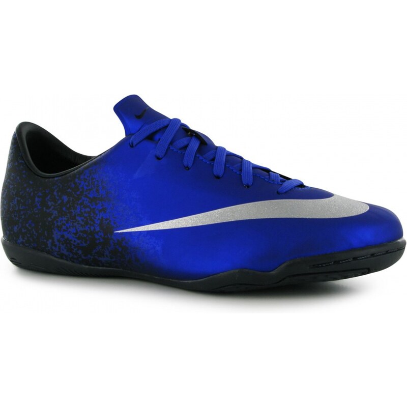 Nike Mercurial Victory CR7 Junior Indoor Court Trainers, royal/silver