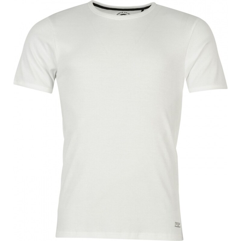 Pierre Cardin Rib Crew T Shirt Mens, white