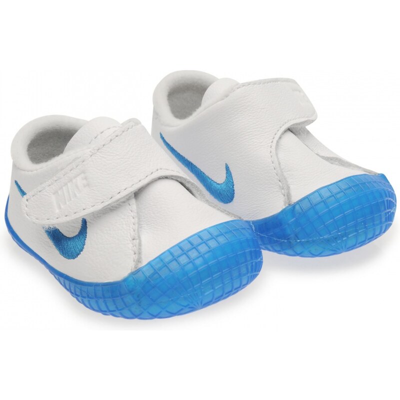 Nike Waffle 1 Crib Shoes, white/blue