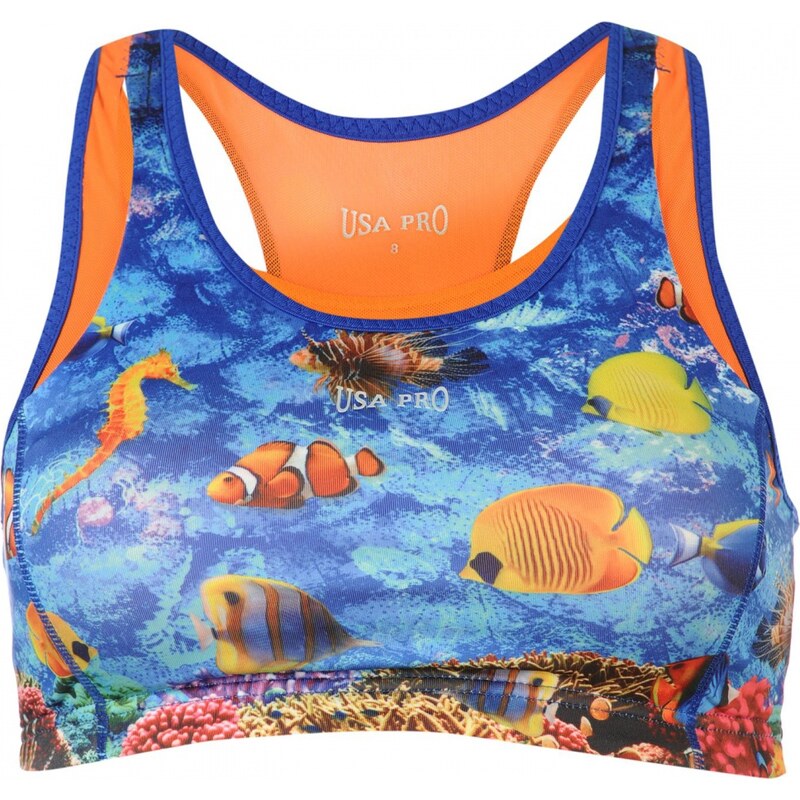 USA Pro Medium Support Bra, aquarium