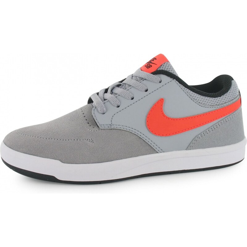 Nike SB Fokus Skate Shoes Junior Boys, grey/red