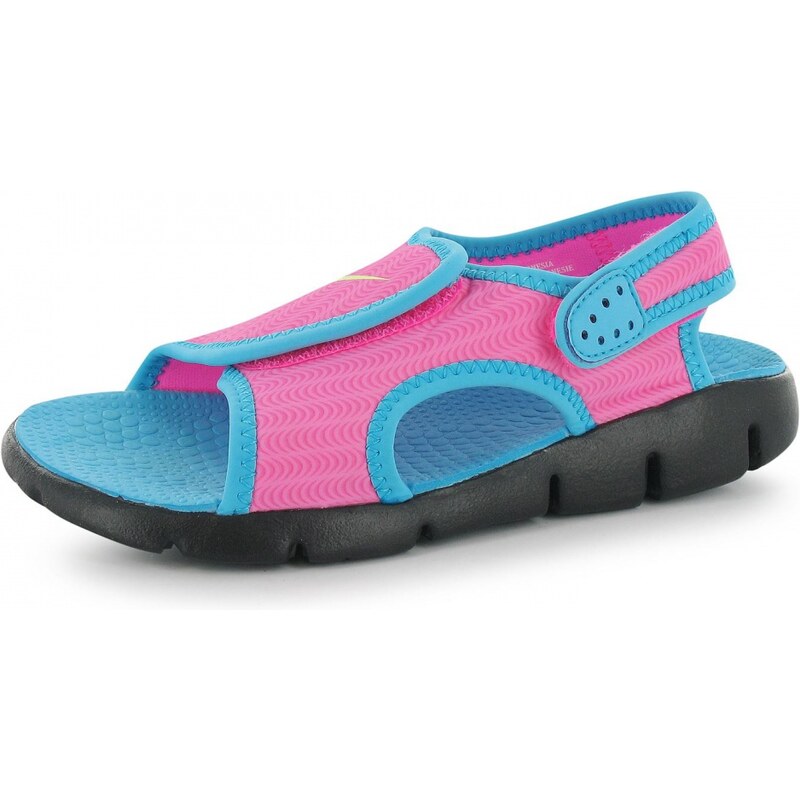 Nike Sunray Girls Sandals, pink/green/blue