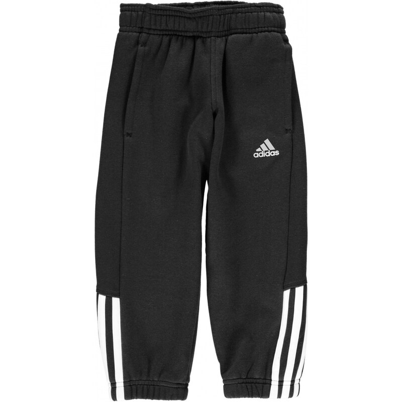 Adidas 3 Stripe Jogging Bottoms Infant Boys, black/white