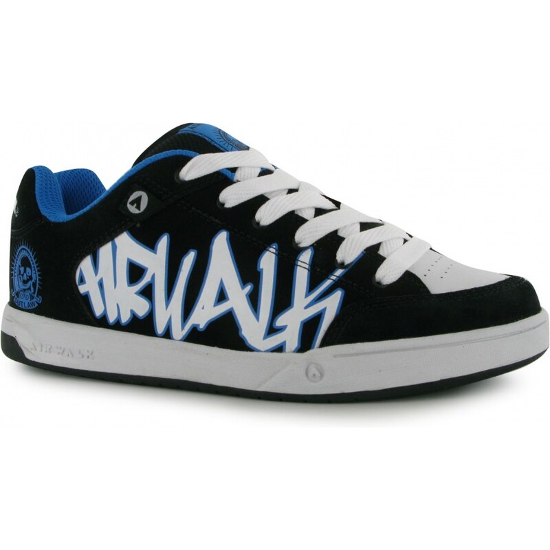 Airwalk Outlaw Skate Shoes Junior Boys, black/wht/blue